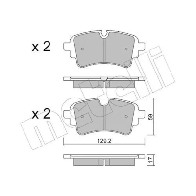 Imagen de METELLI 22 1129 1 Juego de pastillas freno preparado para indicador desgaste AUDI: A4 B9 Avant, Berlina, Q7, VOLKSWAGEN: Touareg III