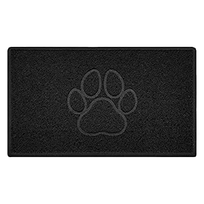 Imagen de Nicoman Alfombrilla Pata Felpudo en Relieve con diseño de, Vinilo, Negro, Medium (75x44cm)