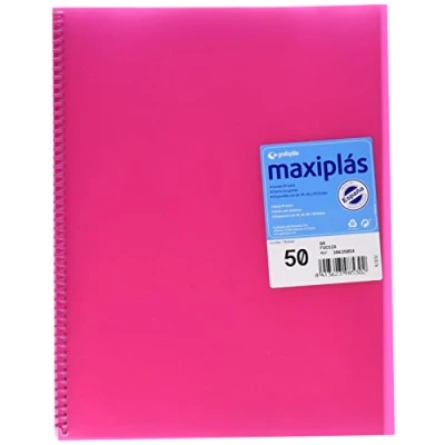 Imagen de Grafoplas CARPETA 50 FUNDAS MAXIPLAS TRANS FUCSIA