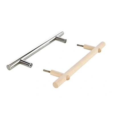 Imagen de Eliga Juego de manillas puerta acero inoxidable y madera.