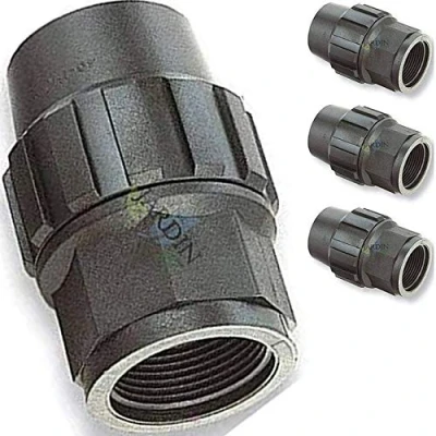 Imagen de Suinga 4 x ENLACE HEMBRA POLIETILENO 25MM 3/4&quot;. Producto con certificado AENOR utilizado en tuberías PE 25 mm para uso fontanería, riego y obras.