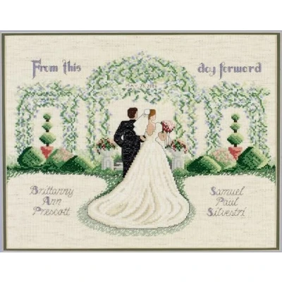 Imagen de Janlynn Da questo Giorno in Avanti contato Cross Stitch Kit 14 X 11 Count