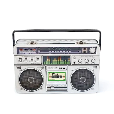 Imagen de Suck UK Lonchera Boom Box Bento y cajas de aperitivos para niños metal contenedor alimentos Lata almacenamiento juguetes