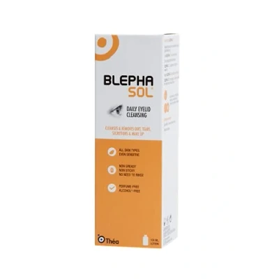 Imagen de 2 x Blephasol 100ml Sensitive Eyelids Eye Lotion &amp; Cotton Pads by Thea