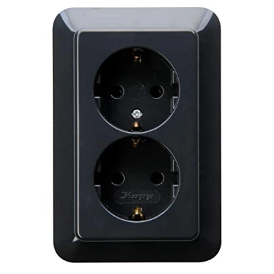 Imagen de Kopp 945715089 Enchufe con protección de contacto (2 entradas, sin accidental, 16 A, 250 V), color gris