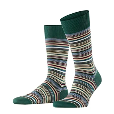 Imagen de FALKE Microblock M So algodón estampados 1 par, Calcetines Hombre, Verde Hunter Green 7441, 43 44