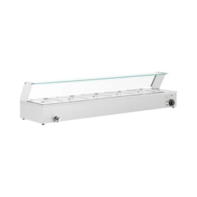 Imagen de Royal Catering Baño María Profesional para Hostelería RCBM_GN1/2_4 (Potencia: 2000 W, Cantidad de contenedores GN: 5, Volumen total: 5 x 6 L)