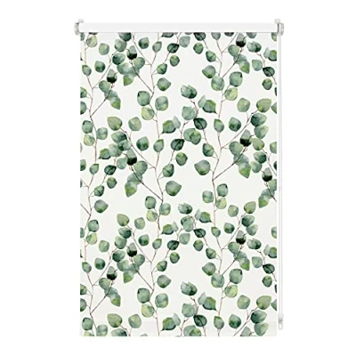 Imagen de GARDINIA Estor sin taladrar, para Sujetar, Opaco, protección Visual, antirreflejos, luz del día Ventana, Digiprint Blackout Isabella, Blanco, decoración, 100 x 150 cm