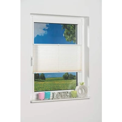 Imagen de Klemmfix K home plisado, color Crema, tamaño 55 x 210 cm