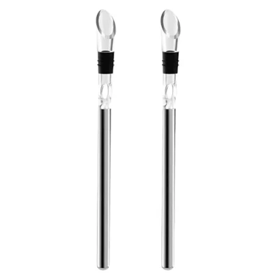 Imagen de enfriador de vino 2 piezas, botellas acero inoxidable, accesorios vino, inoxidable 3 en 1, regalos para hombres, amantes del