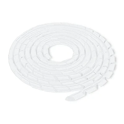 Imagen de Qoltec Organizador de Cables (20 mm, 10 m), Color Blanco