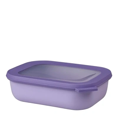 Imagen de Mepal Multi Bowl Cirqula Rectangular Recipientes para Alimentos con Tapa Adecuado como Fiambrera Hermética Frigorífico, Microondas y Congelador Tapers Comida 1000 ml Nordic Lilac