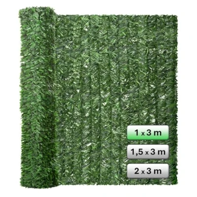 Imagen de LOLAhome Seto Artificial Verde de 1x3 m 1 Unidad Alta Ocultación, con Tratamiento UV, Realista y Natural, No inflamable, Transpirable para Jardín, Balcón, Ático, Terraza o Piscina.