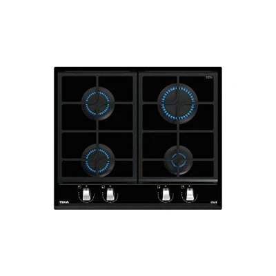 Imagen de Placa de Gas Teka GZC 64300 XB, 4 zonas, 60 cm, Butano, Autoignición, Negro
