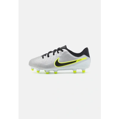 Imagen de Nike Performance JR Legend 10 Academy FG/MG Unisex Botas de fútbol con tacos para niños, Talla: 35, Metallic silver/black/volt Zapatos
