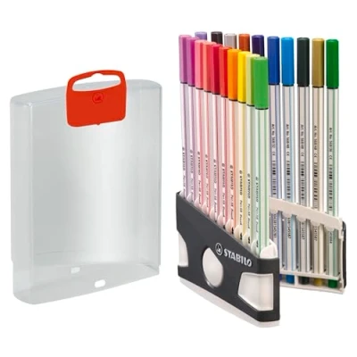 Imagen de Rotulador stabilo acuarelable pen 68 brush color parade estuche de 20 unidades colores surtidos