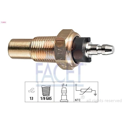Imagen de FACET 7.3052 Sensor de Temperatura del Refrigerante Made in Italy OE Equivalent HONDA: Civic 6 Hatchback, CRX 3, V Hatchback