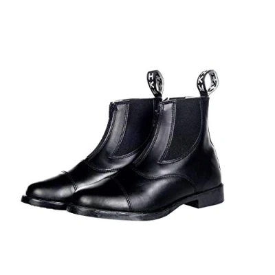 Imagen de HKM 5033 Jodhpurschuh Rinderleder Elastikeinsatz Reißverschluss Unisex 33