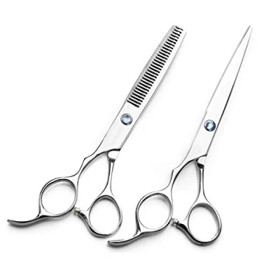 Imagen de Juego de tijeras peluquería, peluquería profesional para zurdos, mano izquierda, acero inoxidable 6.0 in, zurdos