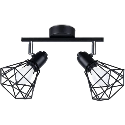 Imagen de Sollux ceiling lamp led Lámpara de techo salón Lámparas Bombilla No incluida ARTEMIS 2 Negro Casquillo E14