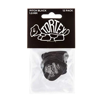 Imagen de JIM DUNLOP Púas Tortex Pitch Black 1,00mm Saco de 12