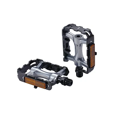 Imagen de BBB Cycling Pedales Planos clásicos para Bicicleta de 9/16 Pulgadas Aluminio CrMo rodamientos duraderos Antideslizantes Bicicletas urbanas ClassicRide 2.0 BPD 17B