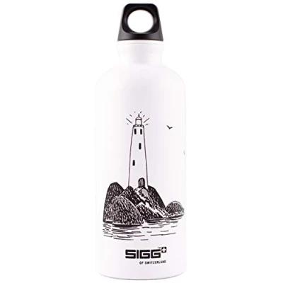 Imagen de SIGG X Moomin Lighthouse cantimplora infantil (0.6 L), botella para niños sin sustancias nocivas y con tapa hermética, ligera de aluminio fabricada en Suiza