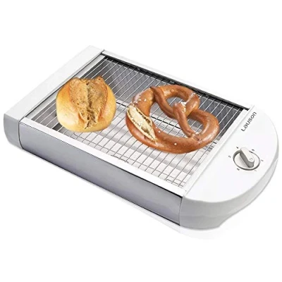 Imagen de Lauson Tostadora horizontal, 600W, 4 rebanadas, Bandeja para migas extraíble, 2 lámparas, ATT113, Blanco