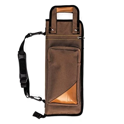 Imagen de ProMark Drum Stick Bag Transport Deluxe Drumstick Holder Sticks Made from Weatherproof Ballistic Nylon and Synthetic Leather Mounts to Tom