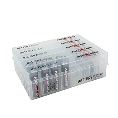 Imagen de Ansmann Premium Caja para hasta 4 Pilas Mignon AA o Micro AAA y baterías/Caja de Almacenamiento protección Transporte