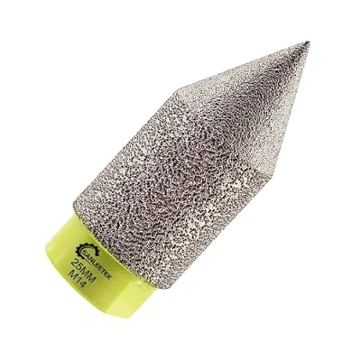 Imagen de Broca de Chaflán Diamante 25mm Fresa para Agrandar y Forma a Agujeros Existentes en Azulejos Porcelana Cerámica Granito Mármol M14 Rosca SANLEETEK