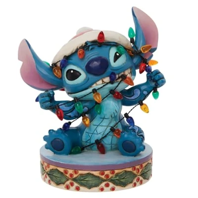 Imagen de Enesco Figura de Puntada Disney Traditions Envuelta en Luces Navidad 4.5