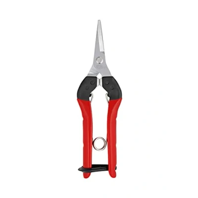 Imagen de FELCO 321 tijeras de cosecha/lectura (para tallos frutas / flores + verduras, compactas con mango acero, hoja recta, para diestros zurdos, longitud 177 mm)