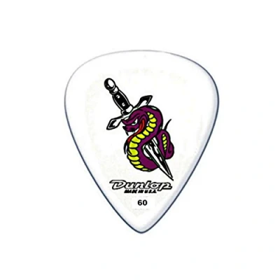 Imagen de JIM DUNLOP Púas Blackline Original Alan Forbes, Saco de 36, Dagger Snake, Blanco, 0,60mm