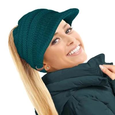 Imagen de TOSKATOK Gorro para Mujer con diseño de Cola Caballo y moño desordenado