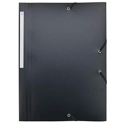 Imagen de Waytex Camisa elástica de 3 solapas Polypro 4,5/10e flexible y opaca A4, color negro