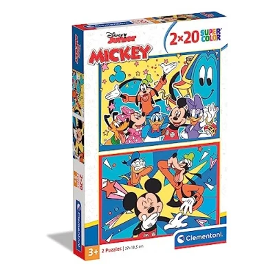 Imagen de Clementoni Puzzle Mickey Disney 2x20pzs Does Not Apply Juego, Multicolor, M (SD Toys 133482)