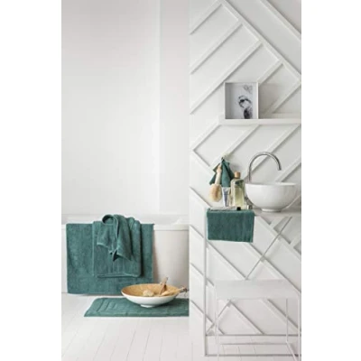 Imagen de TODAY Toalla de baño (100% algodón, 130 x 70 cm), Color Verde Esmeralda