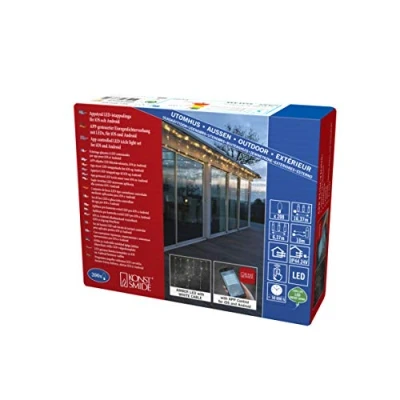Imagen de Konstsmide Christmas Cortina de luces LED Lluvia helada app, 100