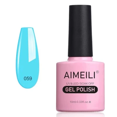 Imagen de AIMEILI Esmalte Semipermanente De Uñas Soak Off UV LED Gel Neon Pacific (059) 10ml