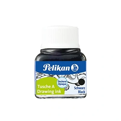 Imagen de Tinta china pelikan negra bote de 10 ml
