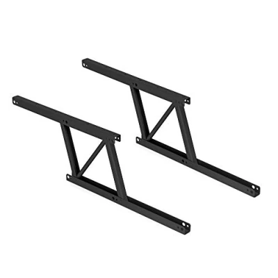 Imagen de Emuca Juego de 2 mecanismos elevables para mesas centro, Bisagra mesa elevadora, permite elevar la 135mm, Acero, Pintado negro