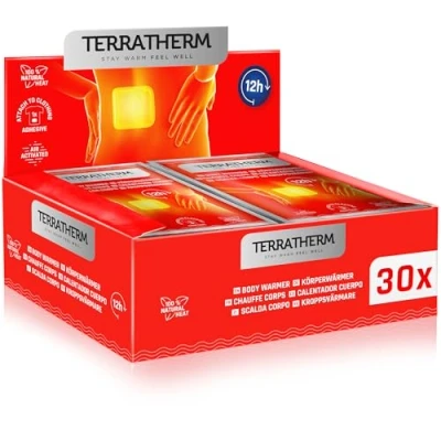 Imagen de Parches de calor para la espalda, cuello y hombros 12h agradable profundo, Calentador espalda cuerpo autoadhesivo activado por aire 30 piezas