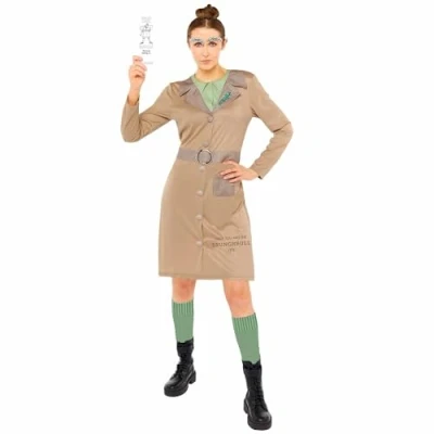 Imagen de amscan 9916176 Disfraz oficial de Roald Dahl Miss Trunchbull para mujer, el Día Mundial del Libro, talla 16 18