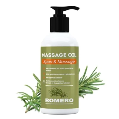 Imagen de QKnatur Aceite de Romero para Masaje con Alto Contenido en Esencial y Extractos Harpagofito Calendula Recuperador Muscular (500 ml)
