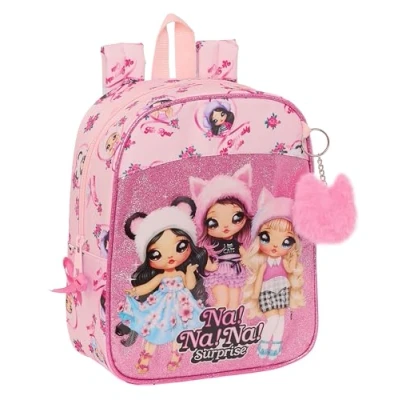 Imagen de Safta NANANA FABULOUS Mochila Infantil, Niño, Escolar, Adaptable a Carro, Ideal para Guardería, Cómoda y Versátil, Calidad Resistencia, 22x10x27 cm, Color Rosa