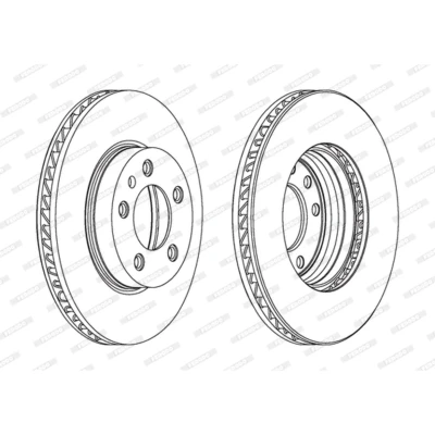 Imagen de FERODO PREMIER DDF1591LC 1 Disco de freno 330 32 5 ventilado revestido sin tornillos PORSCHE: Cayenne, VOLKSWAGEN: Touareg I, II