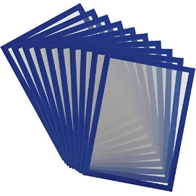Imagen de Djois made by TARIFOLD 195231 Magneto PRO 10 Marco Informativo Magnético A4 para Documentos, Avisos, Cartel, Intercambio e Inserción Rápida Dorso imantado superficies metálicas, Azul, u