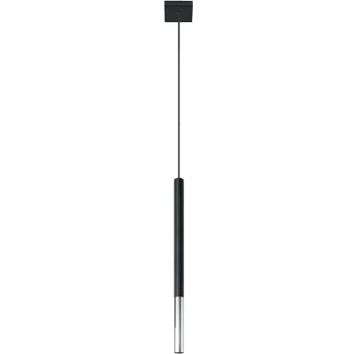 Imagen de SOLLUX lighting Mozaica 1 Foco Lámpara Colgante De Techo Pantalla Cilíndrica + Combinación 2 Metales Bombilla G9 Reemplazable, x 40 W Acero