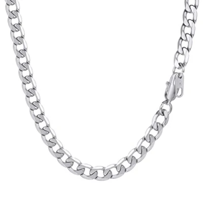 Imagen de PROSTEEL Collar 6mm Cadena Cubana Fina 46cm Gargantilla Acero Inoxidable para Mujer Chicos Regalo Hijo